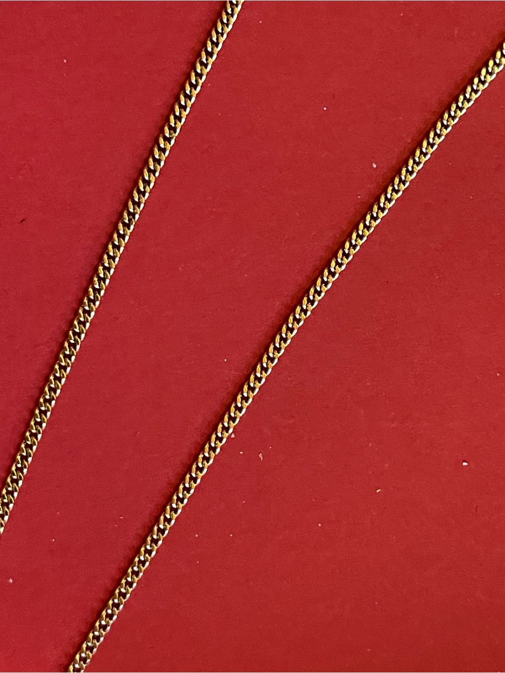 Tova Gold Chain Necklace with light blue  Cross and Blue Gem - Picture 5 of 5